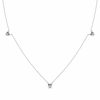 Thumbnail Image 3 of Diamond Heart Stations Necklace 1/10 ct tw 10K White Gold 18&quot;