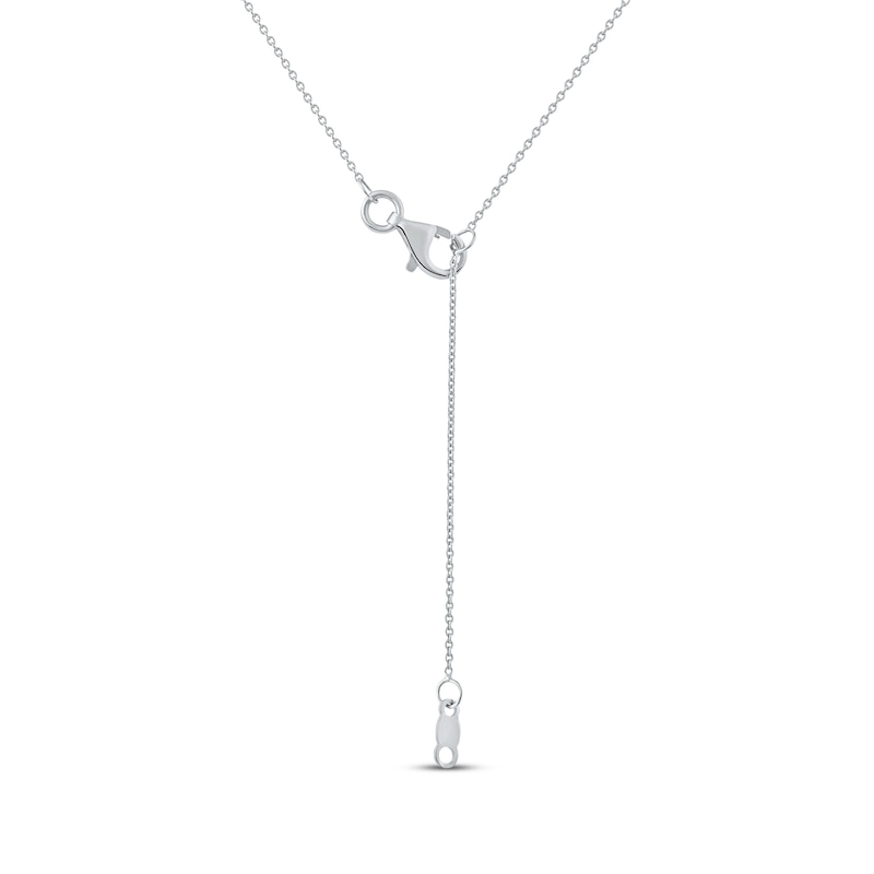 Main Image 4 of Diamond Heart Stations Necklace 1/10 ct tw 10K White Gold 18&quot;