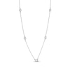 Thumbnail Image 2 of Pear-Shaped Diamond Station Necklace 1/3 ct tw 10K White Gold 18&quot;