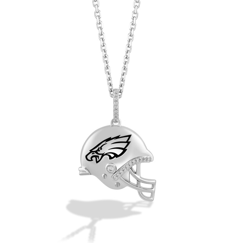 True Fans Philadelphia Eagles Diamond Accent Football Necklace in