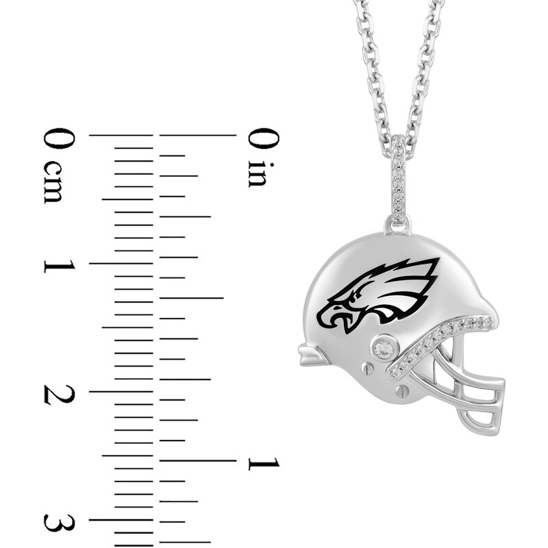 Kay True Fans Philadelphia Eagles 1/20 CT. T.W. Diamond Helmet Necklace in  10K Yellow Gold