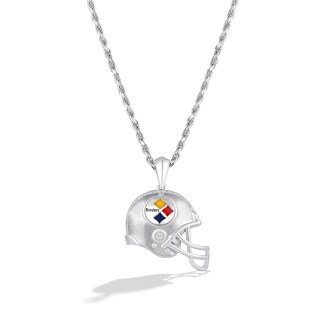 True Fans Cincinnati Bengals Diamond Accent Football Necklace in Sterling  Silver