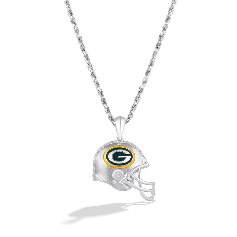 Kay True Fans Philadelphia Eagles 1/20 CT. T.W. Diamond Helmet Necklace in  10K Yellow Gold