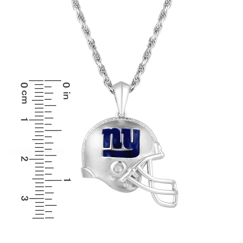 New York Giants Helmet Pendant, 14K White - The GLD Shop