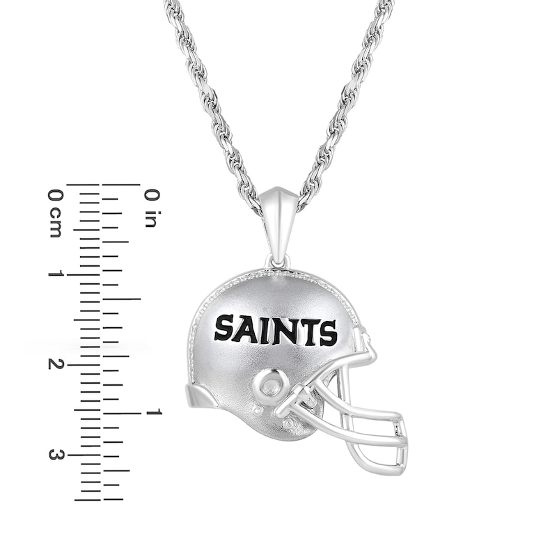 True Fans Dallas Cowboys 1/20 CT. T.W. Diamond Helmet Necklace in