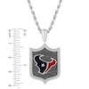 Thumbnail Image 3 of True Fans Houston Texans 1/5 CT. T.W. Diamond and Enamel Reversible Shield Necklace in Sterling Silver