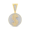 Thumbnail Image 0 of Men's Diamond Dollar Sign Circle Charm 1-1/2 ct tw 10K Yellow Gold