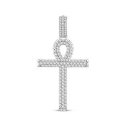 Men's Diamond Ankh Pendant 3 ct tw 10K White Gold