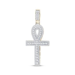 Men's Diamond Ankh Pendant 2 ct tw 10K Yellow Gold