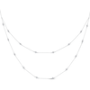 Thumbnail Image 1 of Diamond Station Layered Necklace 1 ct tw 10K White Gold 16&quot;