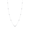 Thumbnail Image 1 of Pear-Shaped & Round-Cut Diamond Station Chevron Necklace 1/2 ct tw 10K White Gold 18&quot;