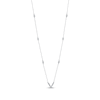 Thumbnail Image 2 of Pear-Shaped & Round-Cut Diamond Station Chevron Necklace 1/2 ct tw 10K White Gold 18&quot;