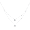 Thumbnail Image 3 of Diamond Station Layered Necklace 1 ct tw 10K White Gold 16&quot;