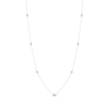 Thumbnail Image 0 of Diamond Halo Station Necklace 3/8 ct tw Sterling Silver 24"