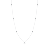 Thumbnail Image 2 of Diamond Halo Station Necklace 3/8 ct tw Sterling Silver 24"