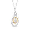 Thumbnail Image 2 of Multi-Diamond Center Circles Necklace 1/2 ct tw 10K Two-Tone Gold 18&quot;