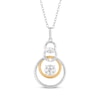 Thumbnail Image 3 of Multi-Diamond Center Circles Necklace 1/2 ct tw 10K Two-Tone Gold 18&quot;