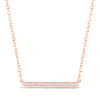 Thumbnail Image 1 of Diamond Bar Necklace 1/10 ct tw 10K Rose Gold 18&quot;