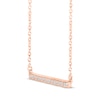 Thumbnail Image 2 of Diamond Bar Necklace 1/10 ct tw 10K Rose Gold 18&quot;