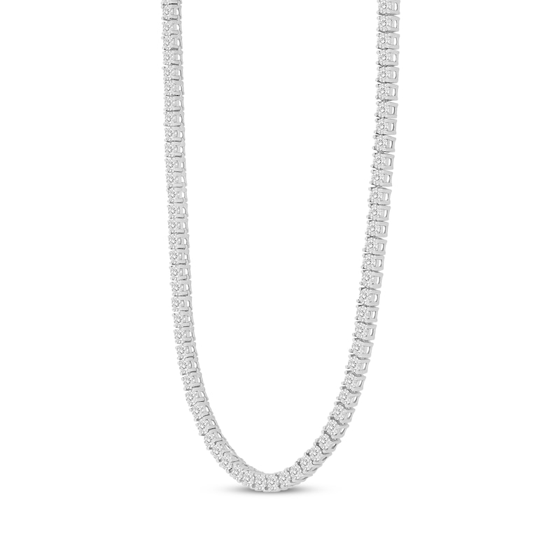 Main Image 2 of Men's Diamond Tennis Necklace 2-5/8 ct tw 10K White Gold 18&quot;