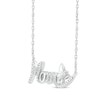 Thumbnail Image 2 of Diamond &quot;Mom&quot; Smile Necklace 1/20 ct tw Sterling Silver 18&quot;