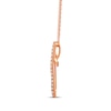 Thumbnail Image 1 of Diamond Looping Cross Necklace 1/4 ct tw 10K Rose Gold 18"