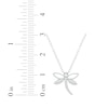 Thumbnail Image 3 of Diamond Dragonfly Necklace 1/10 ct tw Sterling Silver 18&quot;