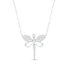 Thumbnail Image 1 of Diamond Dragonfly Necklace 1/6 ct tw Sterling Silver 18&quot;