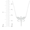 Thumbnail Image 3 of Diamond Dragonfly Necklace 1/6 ct tw Sterling Silver 18&quot;