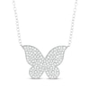 Thumbnail Image 1 of Diamond Butterfly Necklace 1/5 ct tw 10K White Gold 18&quot;