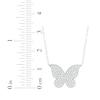 Thumbnail Image 3 of Diamond Butterfly Necklace 1/5 ct tw 10K White Gold 18&quot;