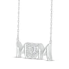 Thumbnail Image 2 of Diamond &quot;Mom&quot; Heart Necklace 1/15 ct tw Sterling Silver 18&quot;