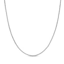 Solid Diamond-Cut Cable Chain Necklace Sterling Silver 18&quot;