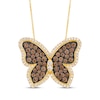 Thumbnail Image 0 of Le Vian Vault Diamond Butterfly Necklace 2-1/2 ct tw 14K Honey Gold 20"