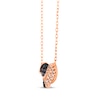 Thumbnail Image 1 of Le Vian Vault Diamond Twist Leaf Necklace 7/8 ct tw 14K Strawberry Gold 19"