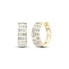 Thumbnail Image 1 of Men's Baguette-Cut Diamond Hoop Earrings 1 ct tw 14K Yellow Gold