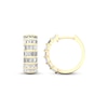 Thumbnail Image 3 of Men's Baguette-Cut Diamond Hoop Earrings 1 ct tw 14K Yellow Gold