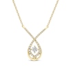 Thumbnail Image 1 of Love Entwined Diamond Necklace 1/6 ct tw 10K Yellow Gold 18&quot;