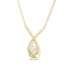 Thumbnail Image 2 of Love Entwined Diamond Necklace 1/6 ct tw 10K Yellow Gold 18&quot;