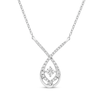 Thumbnail Image 1 of Love Entwined Diamond Necklace 1/6 ct tw 10K White Gold 18&quot;