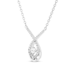 Thumbnail Image 2 of Love Entwined Diamond Necklace 1/6 ct tw 10K White Gold 18&quot;