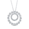 Thumbnail Image 0 of Diamond Double Circle Necklace 1/3 ct tw 10K White Gold 18"