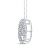 Thumbnail Image 1 of Diamond Double Circle Necklace 1/3 ct tw 10K White Gold 18"