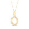 Thumbnail Image 2 of Diamond Eternity Necklace 1/8 ct tw 10K Yellow Gold 18&quot;