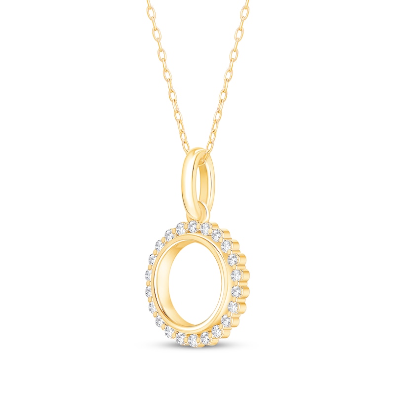 Main Image 2 of Diamond Eternity Necklace 1/8 ct tw 10K Yellow Gold 18&quot;