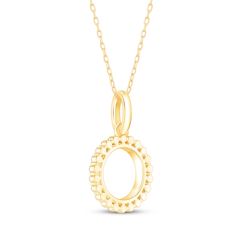 Main Image 3 of Diamond Eternity Necklace 1/8 ct tw 10K Yellow Gold 18&quot;