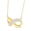 Thumbnail Image 2 of Diamond Cobblestone Infinity Necklace 1/3 ct tw 10K Yellow Gold 18&quot;