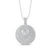 Thumbnail Image 1 of Men's Diamond Lion Necklace 1-1/2 ct tw Sterling Silver 22&quot;