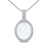 Thumbnail Image 1 of Men's Diamond Oval Necklace 1/3 ct tw Sterling Silver 22&quot;