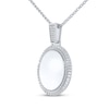 Thumbnail Image 2 of Men's Diamond Oval Necklace 1/3 ct tw Sterling Silver 22&quot;